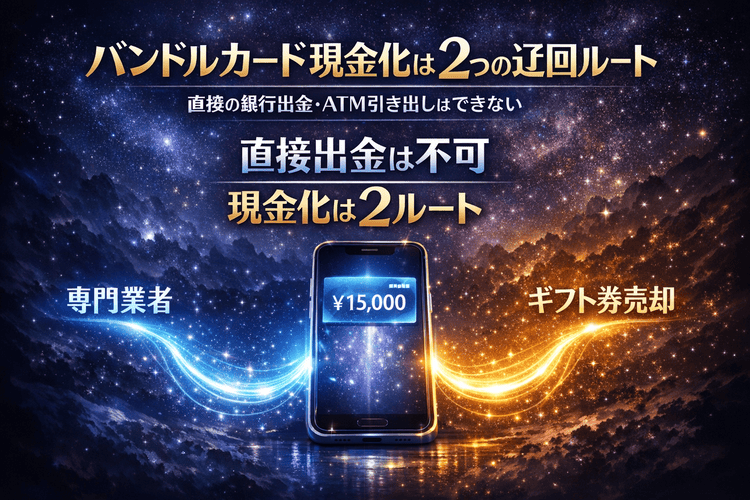 現金化の方法が2種類あることを示した図